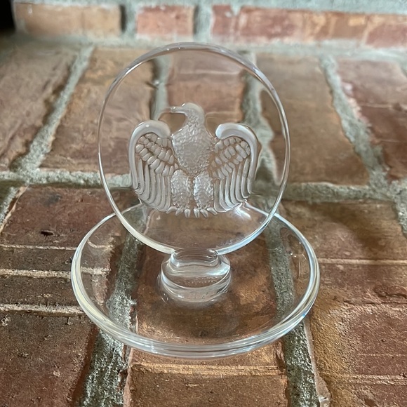 Lalique Crystal American Eagle Trinket Dish - Picture 2 of 6